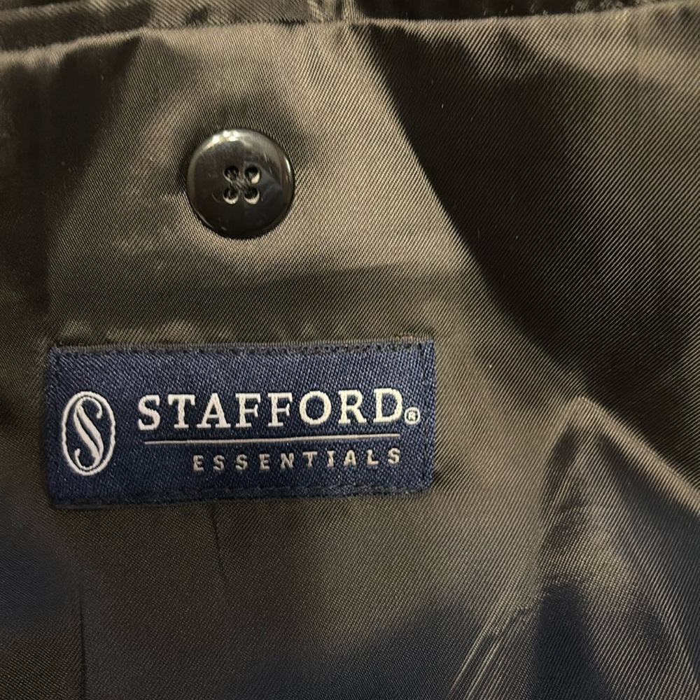 Stanford black suit jacket blazer 44 long double buttons on front - Picture 4 of 7